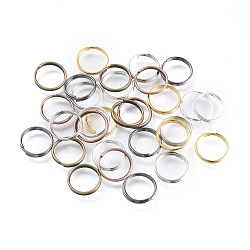Iron Split Rings, Double Loops Jump Rings, Mixed Color, 10x1.4mm, Inner Diameter: 8.6mm, 6 Colors, about 2080pcs/500g(IFIN-JQ0001-04-10mm)