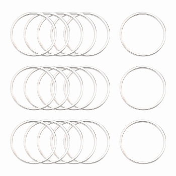 Brass Linking Rings, Lead Free & Nickel Free, Ring, Silver Color Plated, 20x1mm