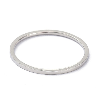 1mm Polished Plain Dome Finger Ring for Girl Women, 304 Stainless Steel Ring, Stainless Steel Color, US Size 10 1/4(19.9mm)