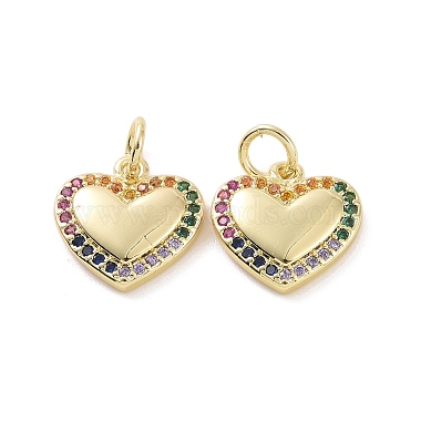 Brass Micro Pave Colorful Cubic Zirconia Charms(KK-E068-VF133)-2