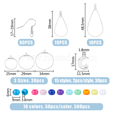 Superfindings bricolage kits de fabrication de boucles d'oreilles(DIY-FH0006-43)-2