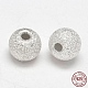 Perles rondes en argent sterling texturées(STER-F012-23A)-1