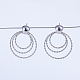 Triple Circle Brass Stud Earrings(AK0462)-1