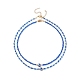 2Pcs 2 Style Resin Evil Eye & Glass Seed Beaded Necklaces Set for Women(NJEW-JN03939)-1