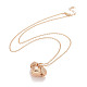 Alloy Multi Picture Photo Heart Locket Pendant Necklace for Women(NJEW-M191-02KCG)-1