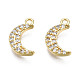 Brass Micro Pave Clear Cubic Zirconia Charms(ZIRC-T015-003G-NF)-2