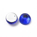 Imitation Taiwan Acrylic Rhinestone Cabochons, Faceted, Half Round, Medium Blue, 4x1.5mm, about 10000pcs/bag(GACR-A002-4mm-07)
