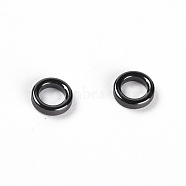 Porcelain Fishing Rod Guide Ring, Flat Round, Black, 8x2mm, Hole: 5mm(FIND-WH0076-53H)