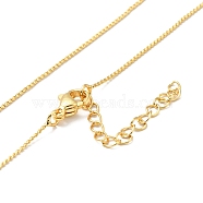 Brass Curb Chains Necklace for Men Women, Cadmium Free & Lead Free, Golden, 17.72 inch(45cm)(NJEW-G029-01G)