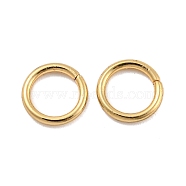 304 Stainless Steel Jump Rings, Soldered Jump Rings, Closed Jump Rings, Golden, 18 Gauge, 7x1mm, Inner Diameter: 5.5mm(STAS-E482-15C-G)