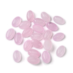 Natural White Jade Cabochons, Oval, Dyed, Pearl Pink, 6x4x2~2.5mm(G-A094-01A-31)