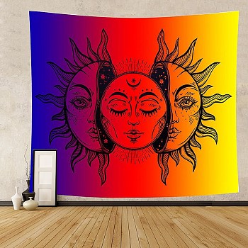 The Sun Altar Wiccan Witchcraft Polyester Decoration Backdrops, Universe Planet Theme Photography Background Banner Decoration for Party Home Decoration, Red, 1500x2000mm
