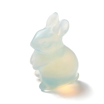 Opalite Home Display Decorations, 3D Rabbit, 22x40mm