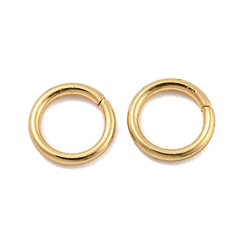 304 Stainless Steel Jump Rings, Soldered Jump Rings, Closed Jump Rings, Golden, 18 Gauge, 7x1mm, Inner Diameter: 5.5mm