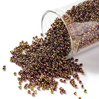 TOHO Round Seed Beads, Japanese Seed Beads, (514) High Metallic Gypsy Gold, 15/0, 1.5mm, Hole: 0.7mm, about 3000pcs/10g