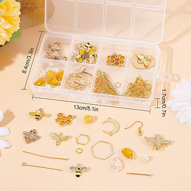 DIY Bee Dangle Earring Making Kit(DIY-SC0020-43)-7