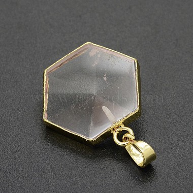 Natural Quartz Crystal Pendants(G-D705-04G)-3