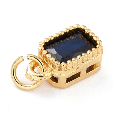 Real 18K Gold Plated Brass Inlaid Cubic Zirconia Charms(X-ZIRC-L100-075G-05)-3