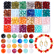 Elite 24 Colors Round Imitation Gemstone Acrylic Beads(OACR-PH0004-09C)-1