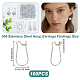 100Pcs 304 Stainless Steel Hoop Earrings Findings(STAS-CN0001-48B)-2