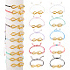 10Pcs 10 Color Alloy Infinity with Hope Link Bracelets Set for Men Women(BJEW-TAC0008-01)-1