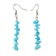 Synthetic Turquoise Chips Dangle Earrings with Glass(EJEW-JE04840-05)-2