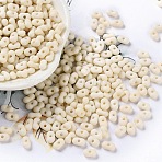 Opaque Acrylic Beads, Peanut, Floral White, 6.5x4x3mm, Hole: 1.4mm, about 197pcs/10g(X1-MACR-L005-06I)