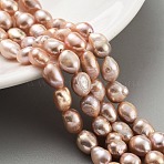Natural Cultured Freshwater Pearl Beads Strands, Two Sides Polished, Grade 6A, PeachPuff, 4~5mm, Hole: 0.5mm, about 32pcs/strand, 7.09''(18cm)(PEAR-P062-24C-X)