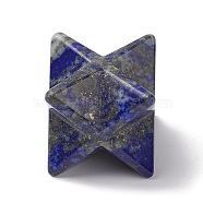Natural Lapis Lazuli Sculpture Healing Crystal Merkaba Star Ornament, Home Office Desk Decoration, 29.5~30x29~29.5x29~29.5mm(G-C110-08A)