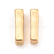 Golden Plated Alloy Beads, Initial Letter, Letter.I, 10x3mm, Hole: 1.8mm(PALLOY-CJC0001-64KCG-I)