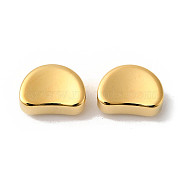 Manual Polishing 304 Stainless Steel Beads, Bean, Real 18K Gold Plated, 12.5x8.5x6mm, Hole: 2.5mm(STAS-P335-40G)