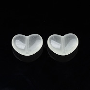 Luminous Acrylic Beads, Heart, Clear, 15.5x21x9.5mm, Hole: 2mm(X-MACR-N009-031A)