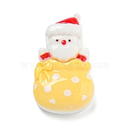Christmas Opaque Resin Decoden Cabochons, Snowman, 21.5x10.5x8mm(RESI-U006-05A)