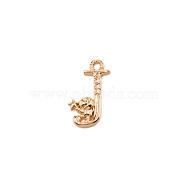 Brass Micro Pave Cubic Zirconia Charms, Long-plating, Letter, Letter.J, 16x10x3mm, Hole: 1.5mm(KK-TAC0004-04J)