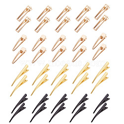 Iron Alligator Hair Clip Findings, Mixed Color, 55~70x8.517x12~21mm, 40pcs/set(IFIN-SZ0001-001)
