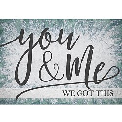 5D DIY Diamond Painting Family Theme Canvas Kits, Word You & Me WE GOT THIS, with Resin Rhinestones, Diamond Sticky Pen, Tray Plate and Glue Clay, Word, 30x40x0.02cm(DIY-C004-50)