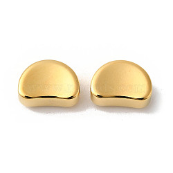 Manual Polishing 304 Stainless Steel Beads, Bean, Real 18K Gold Plated, 12.5x8.5x6mm, Hole: 2.5mm(STAS-P335-40G)