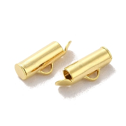 Brass Cord Ends, Column, Real 24K Gold Plated, 12x4mm, Hole: 1.5mm, Inner Diameter: 3mm(FIND-Z039-22C-G)