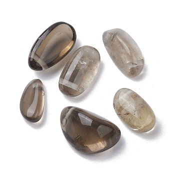 Natural Smoky Quartz Beads, Top Drilled, Nuggets, 30~38.5x14.5~26x8.5~18mm, Hole: 2.8mm