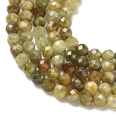 brins de perles de grenat vert naturel(G-Z161-A03-4mm)-3