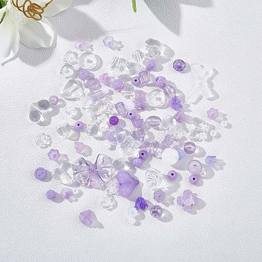 150 Pieces Random Rose Acrylic Beads Bear Pastel Spacer Beads Butterfly Loose Beads for Jewelry Keychain Phone Lanyard Making(JX543J)-2
