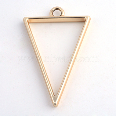 Rack Plating Alloy Triangle Open Back Bezel Pendants(PALLOY-S047-09C-FF)-2