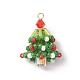 Christmas Theme Glass Seed Beads Pendants(PALLOY-TA00027)-1