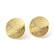 Flat Round Rack Plating Brass Stud Earrings(EJEW-K263-36G)-1