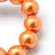 Baking Painted Pearlized Glass Pearl Round Bead Strands(X-HY-Q330-8mm-36)-3