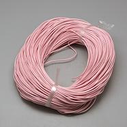 Spray Painted Cowhide Leather Cords, Pink, 1.5mm, about 100yards/bundle(300 feet/bundle)(WL-R001-1.5mm-18)