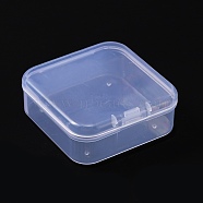 Transparent PP Bead Storage Containers, Square, Ghost White, 5.5x5.5x2cm, Inner Diameter: 5.1x5.1x1.6cm(CON-WH0084-23)