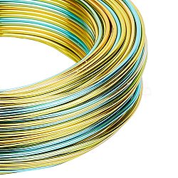 Round Aluminum Wire, for Jewelry Making, Colorful, 15 Gauge, 1.5mm, about 136.48 Feet(41.6m)/roll(AW-BC0004-1.5mm-21)