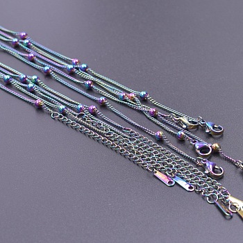 1.5mm Unisex 304 Stainless Steel Satellite Chains Necklaces