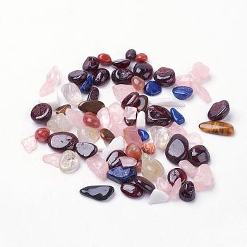 Mixed Stone Beads, Chip, Tumbled Stone, No Hole/Undrilled, 6~11x5~9mm, about 1148pcs/500g